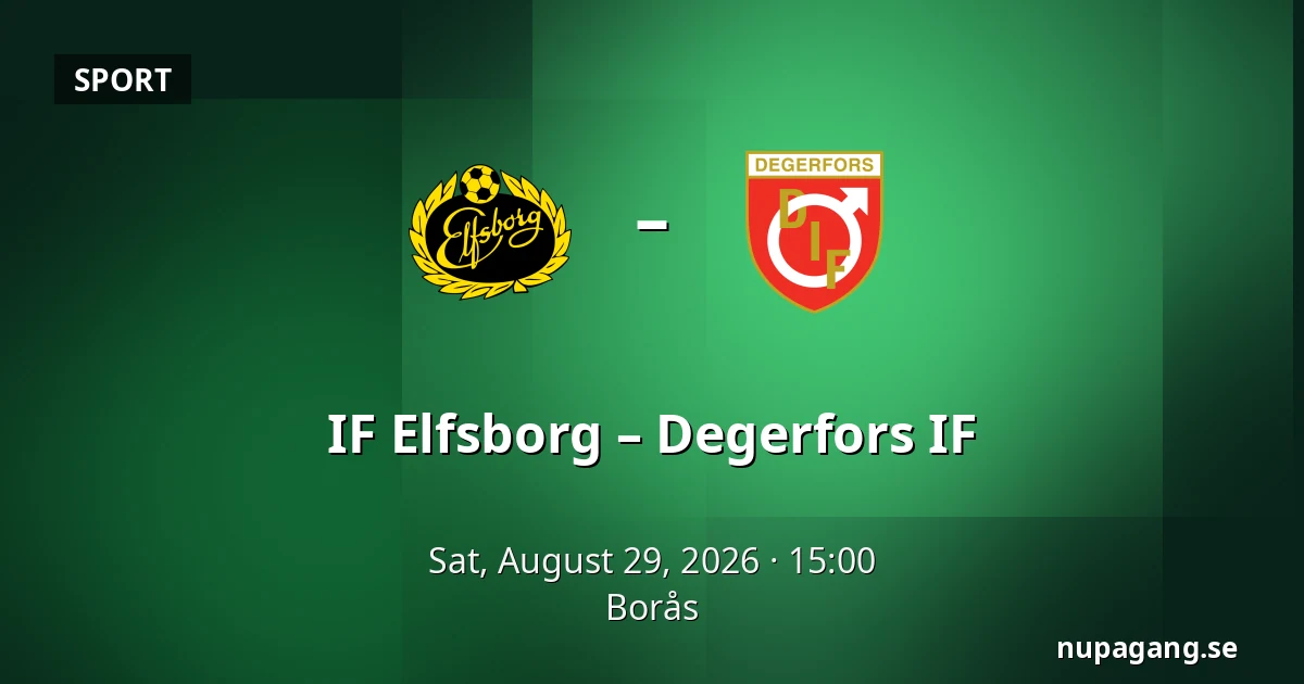 IF Elfsborg – Degerfors IF — Borås