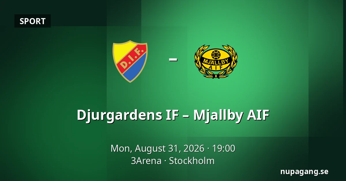 Djurgardens IF – Mjallby AIF — 3Arena, Stockholm