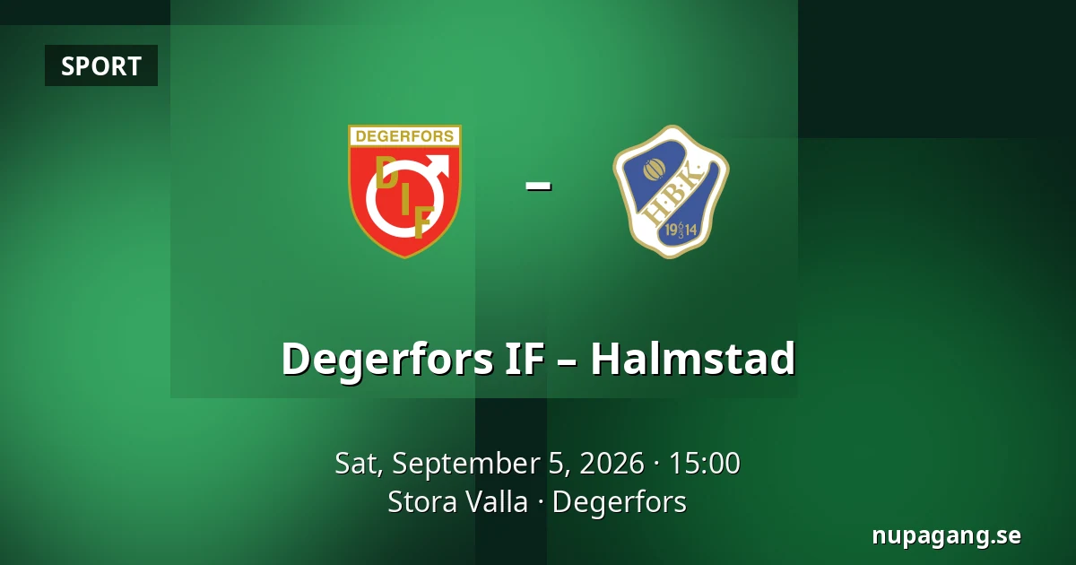 Degerfors IF – Halmstad — Stora Valla, Degerfors
