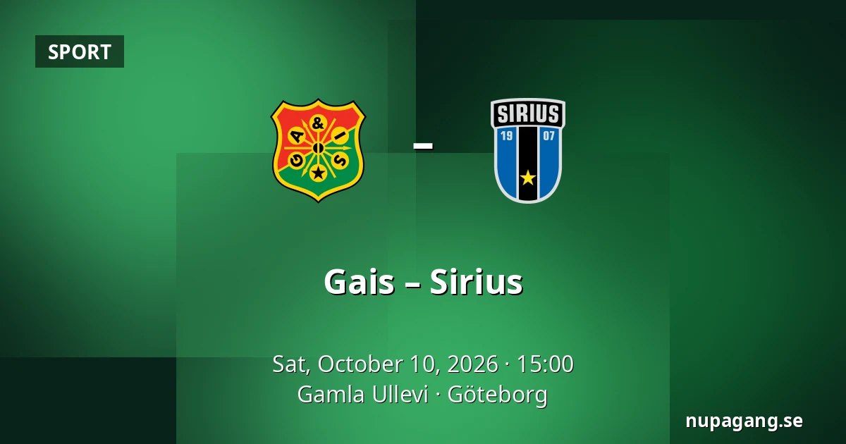 Gais – Sirius — Gamla Ullevi, Gothenburg
