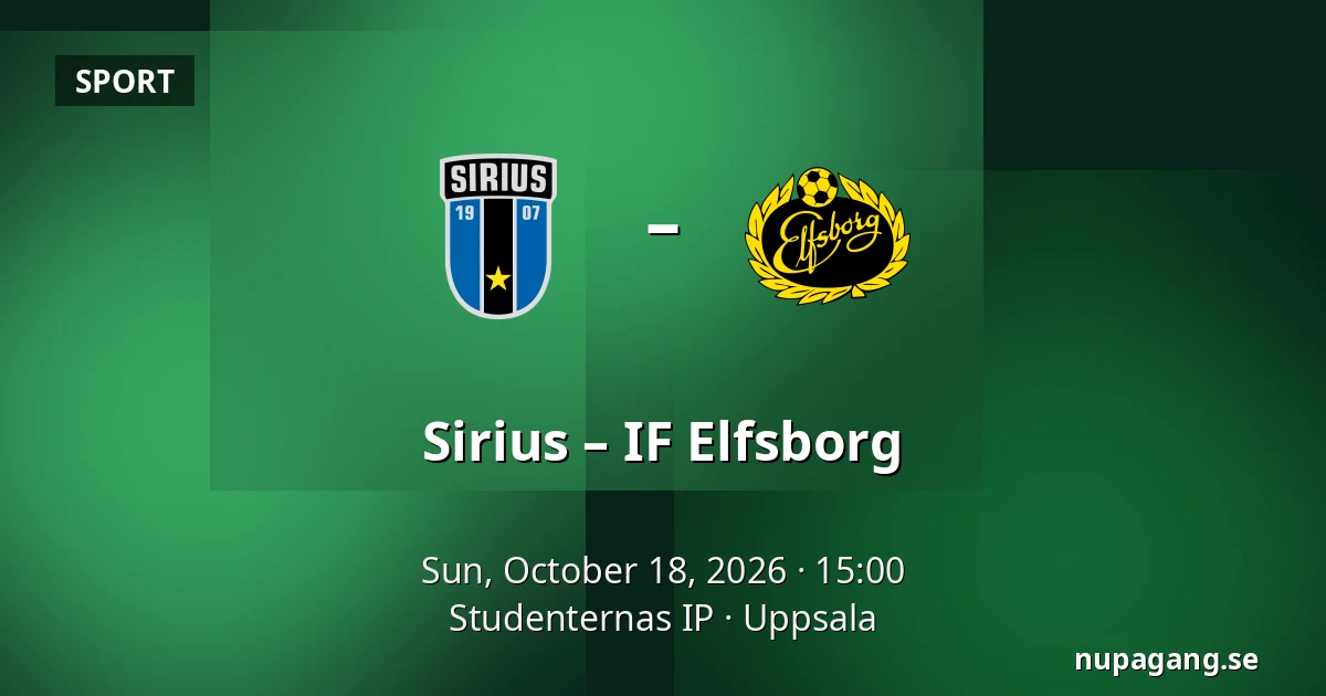 Sirius – IF Elfsborg — Studenternas IP, Uppsala