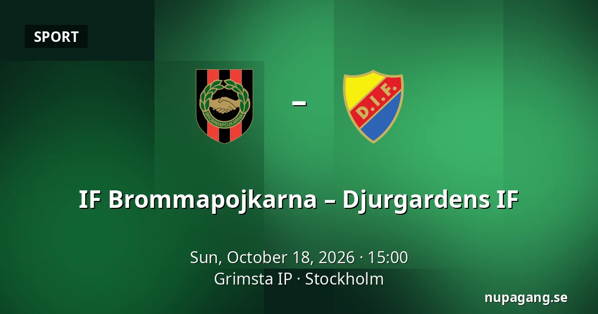 IF Brommapojkarna – Djurgardens IF — Grimsta IP, Stockholm