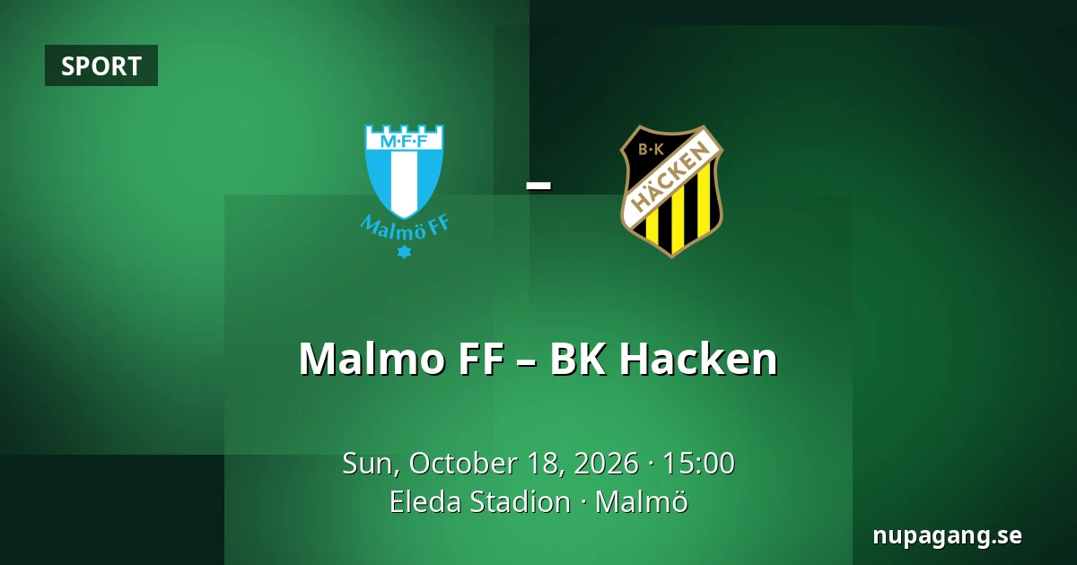 Malmo FF – BK Hacken — Eleda Stadion, Malmö