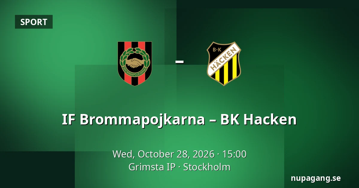 IF Brommapojkarna – BK Hacken — Grimsta IP, Stockholm
