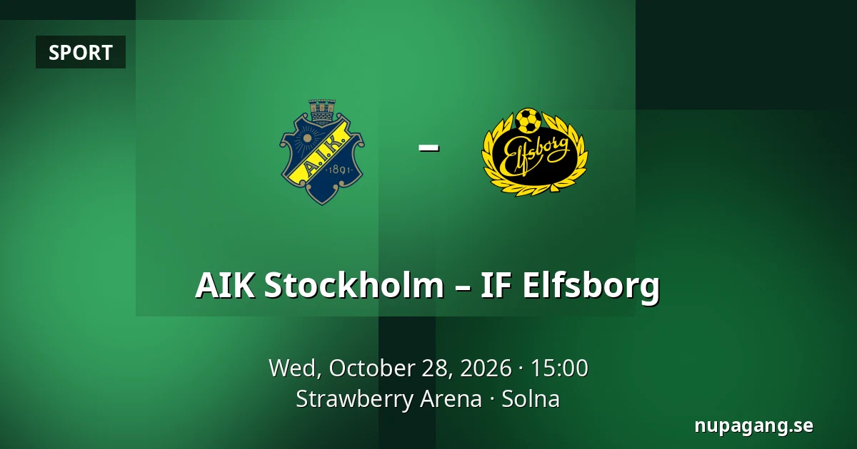 AIK Stockholm – IF Elfsborg — Strawberry Arena, Solna