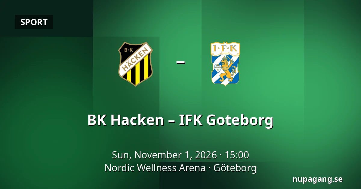 BK Hacken – IFK Goteborg — Nordic Wellness Arena, Gothenburg