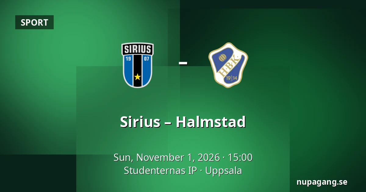Sirius – Halmstad — Studenternas IP, Uppsala