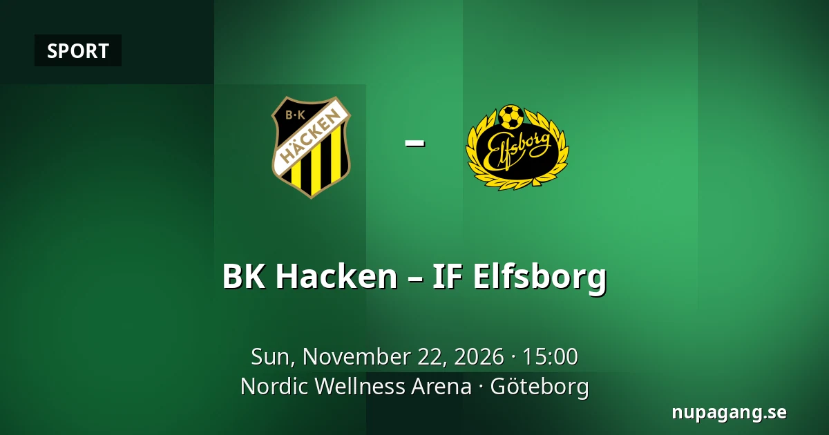 BK Hacken – IF Elfsborg — Nordic Wellness Arena, Gothenburg