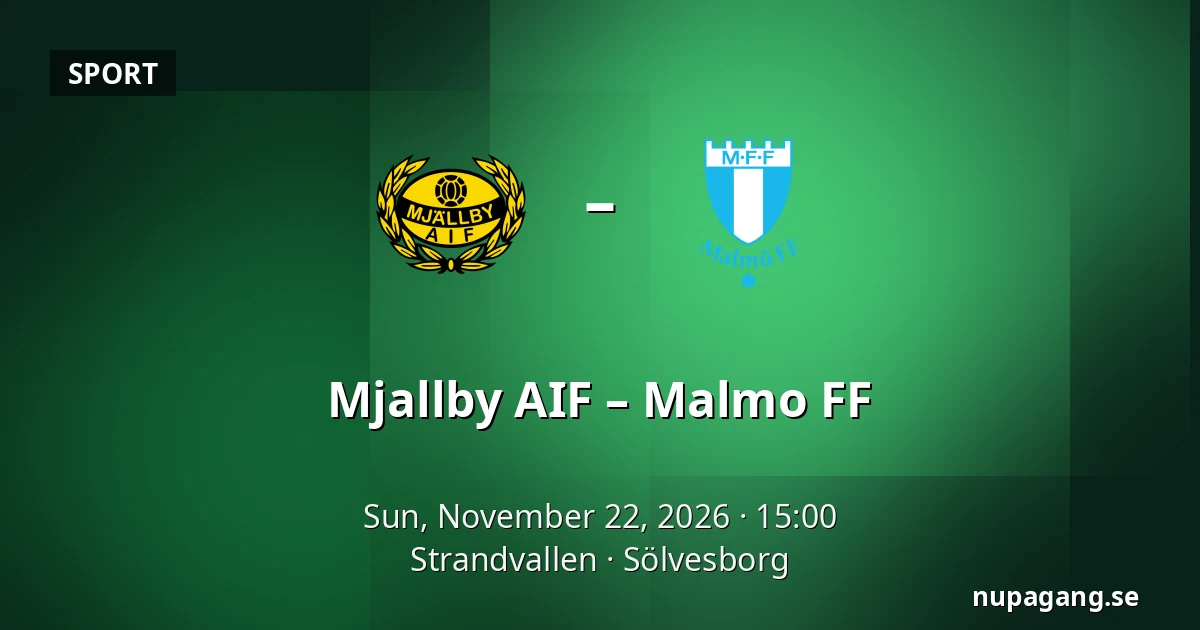 Mjallby AIF – Malmo FF — Strandvallen, Sölvesborg