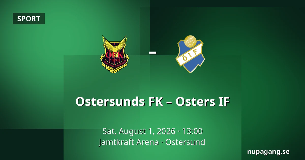 Ostersunds FK – Osters IF — Jamtkraft Arena, Ostersund
