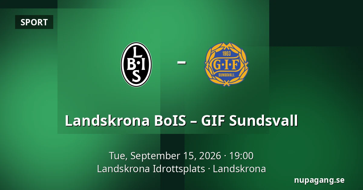 Landskrona BoIS – GIF Sundsvall — Landskrona Idrottsplats, Landskrona