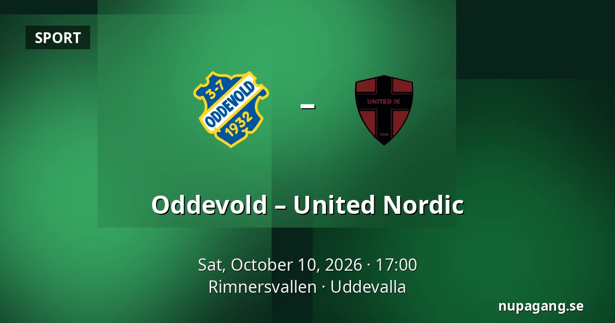 Oddevold – United Nordic — Rimnersvallen, Uddevalla