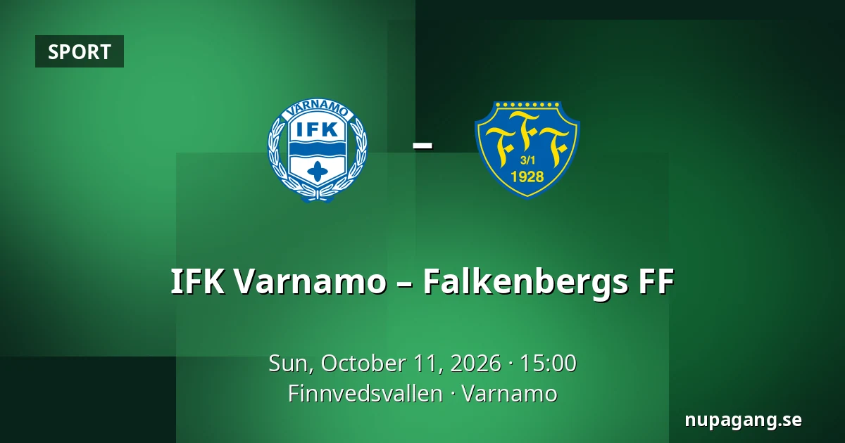 IFK Varnamo – Falkenbergs FF — Finnvedsvallen, Varnamo