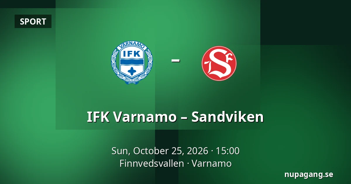 IFK Varnamo – Sandviken — Finnvedsvallen, Varnamo