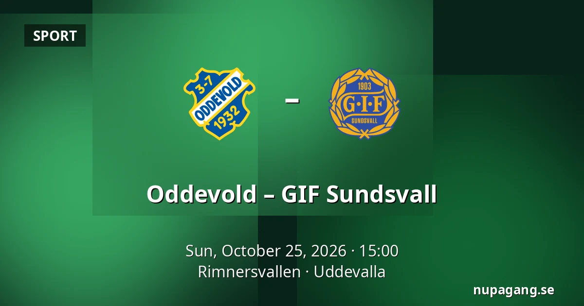 Oddevold – GIF Sundsvall — Rimnersvallen, Uddevalla