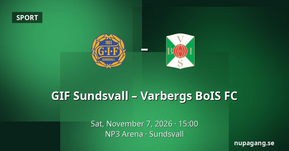 GIF Sundsvall – Varbergs BoIS FC — NP3 Arena, Sundsvall