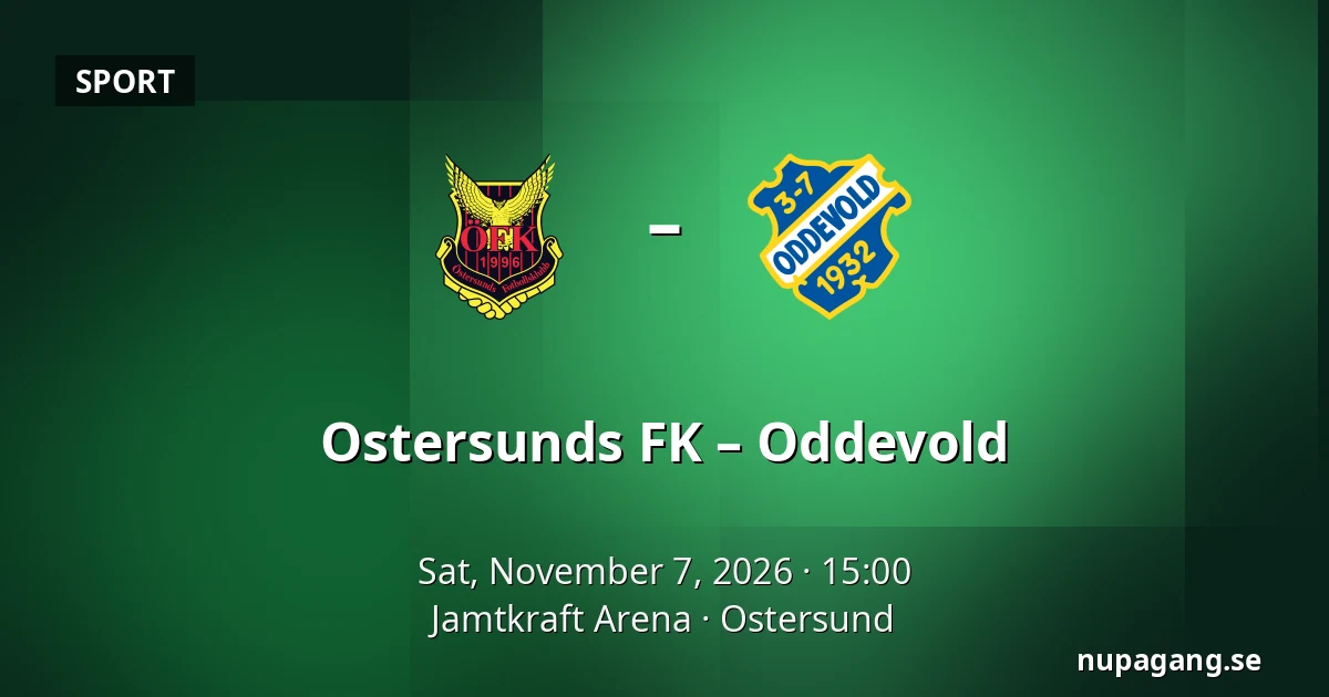 Ostersunds FK – Oddevold — Jamtkraft Arena, Ostersund