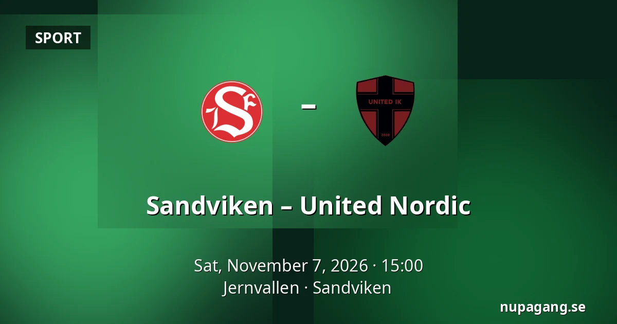 Sandviken – United Nordic — Jernvallen, Sandviken