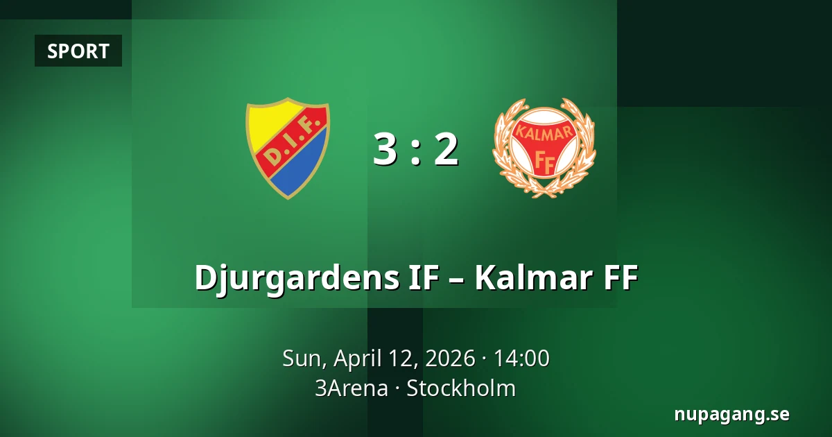 Djurgardens IF – Kalmar FF — 3Arena, Stockholm
