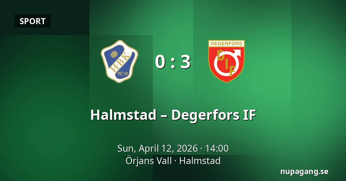 Halmstad – Degerfors IF — Örjans Vall, Halmstad