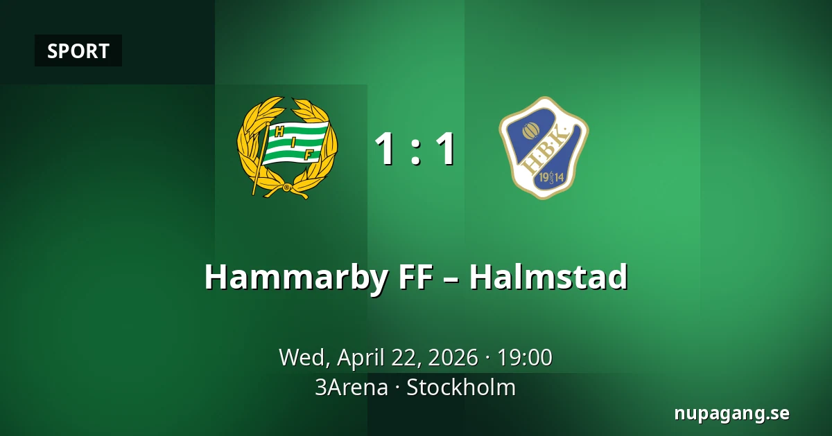 Hammarby FF – Halmstad — 3Arena, Stockholm