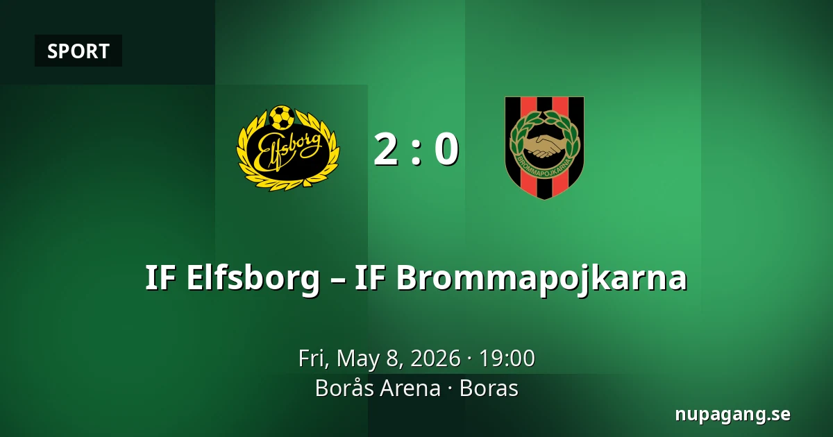 IF Elfsborg – IF Brommapojkarna — Borås Arena, Boras