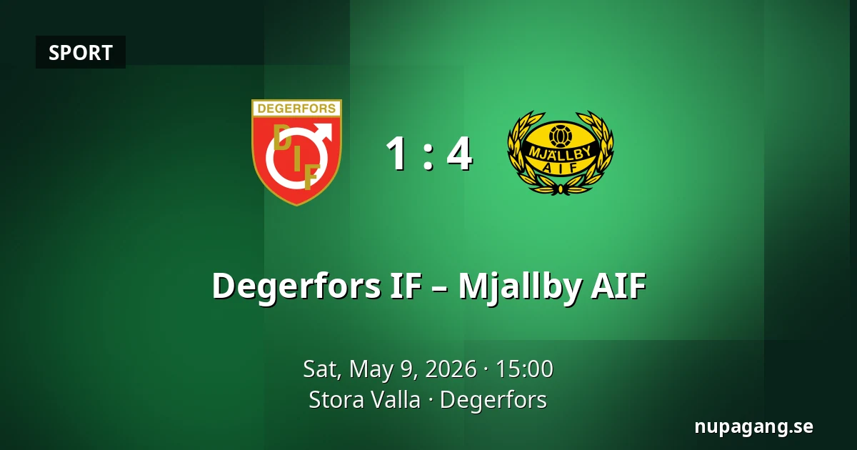 Degerfors IF – Mjallby AIF — Stora Valla, Degerfors