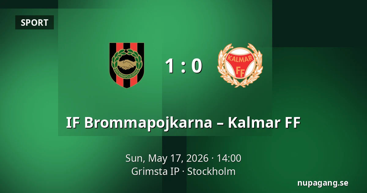 IF Brommapojkarna – Kalmar FF — Grimsta IP, Stockholm