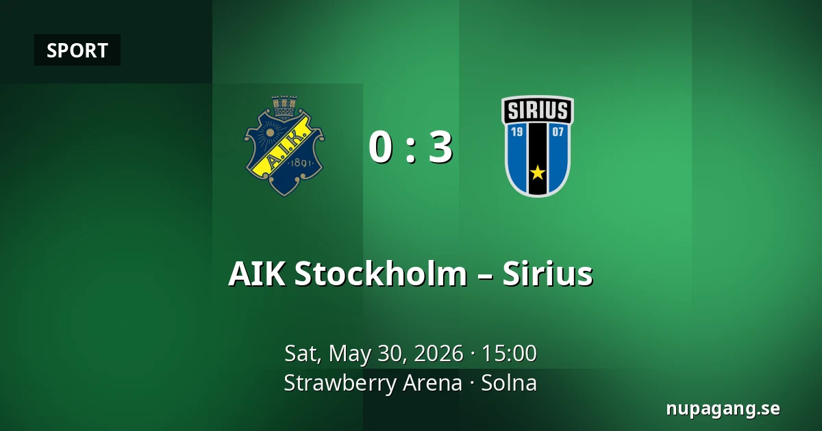 AIK Stockholm – Sirius — Strawberry Arena, Solna