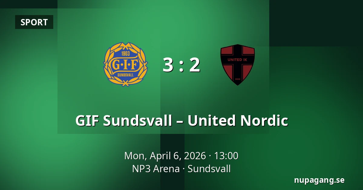 GIF Sundsvall – United Nordic — NP3 Arena, Sundsvall