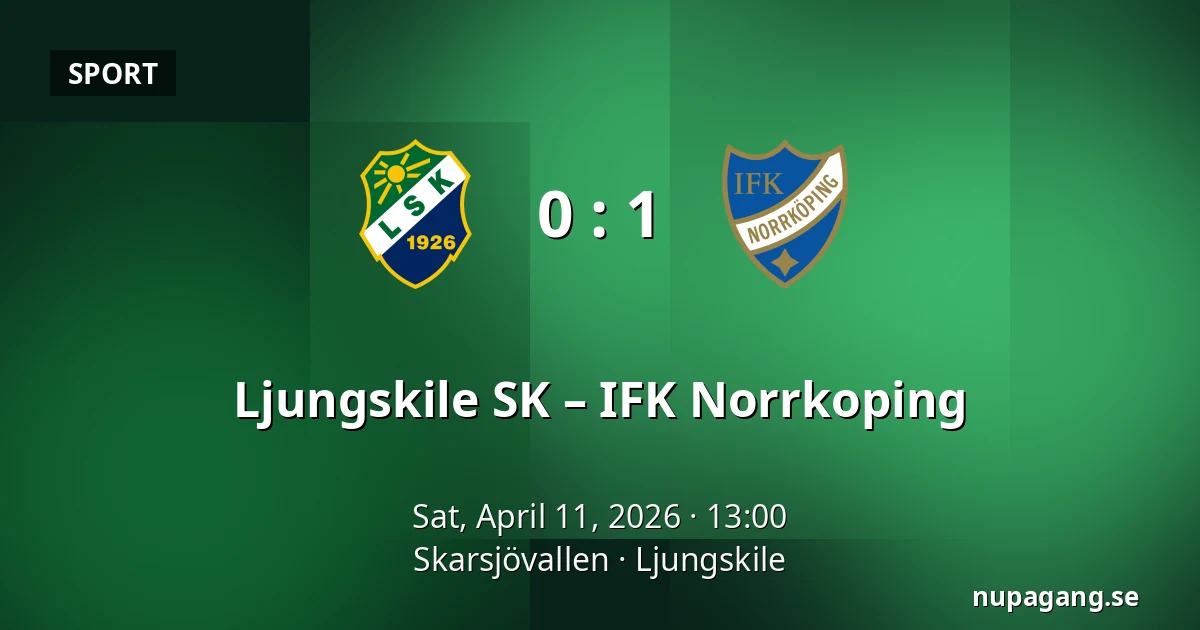 Ljungskile SK – IFK Norrkoping — Skarsjövallen, Uddevalla
