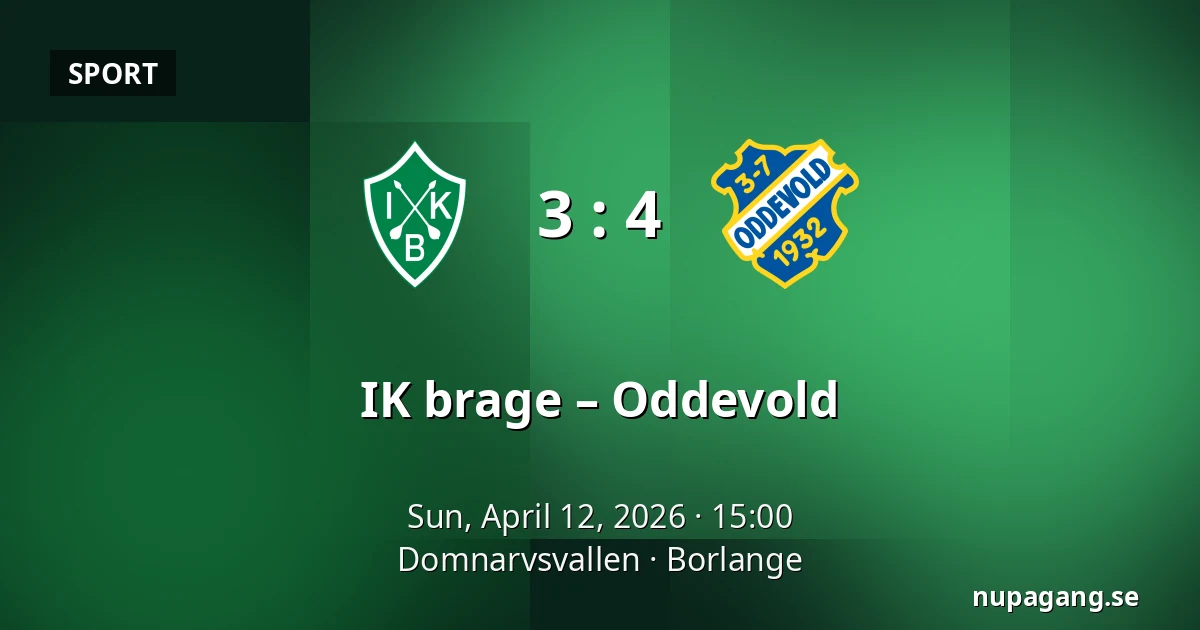 IK brage – Oddevold — Domnarvsvallen, Borlange