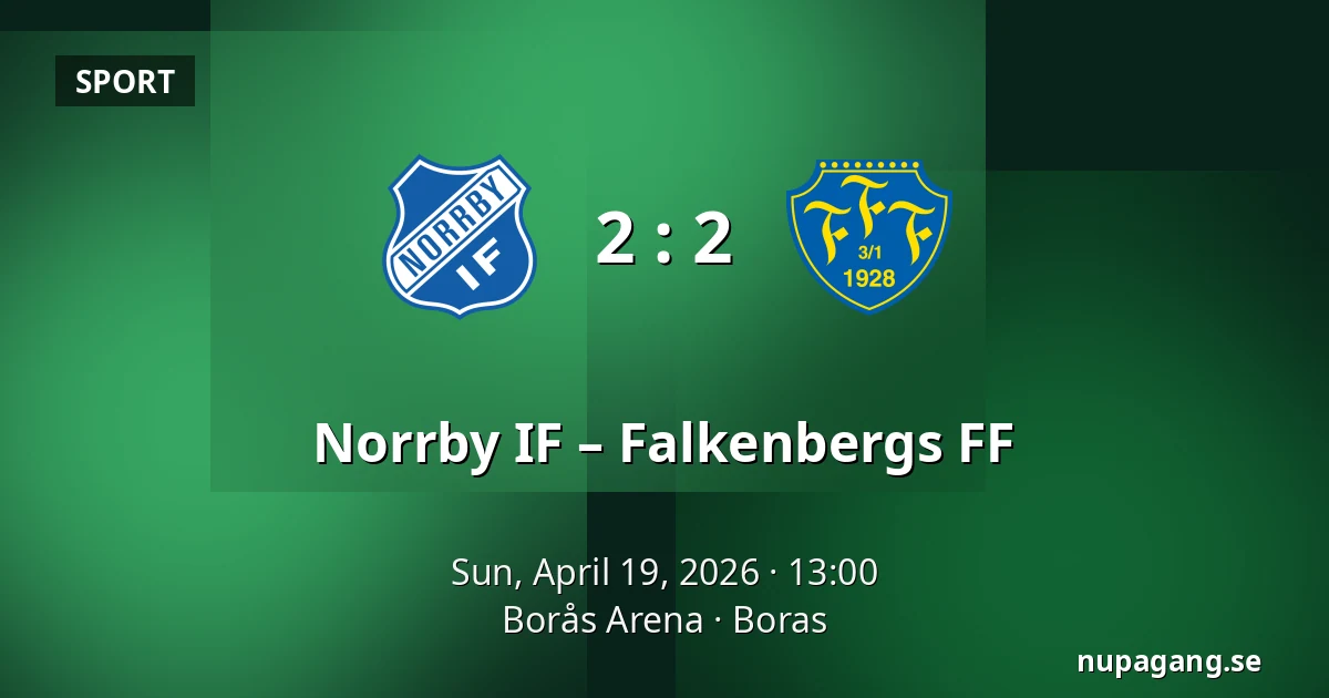 Norrby IF – Falkenbergs FF — Borås Arena, Boras