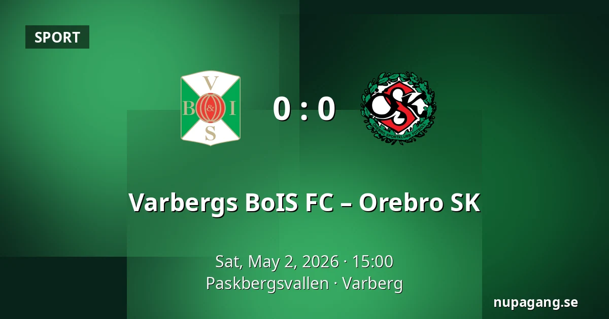 Varbergs BoIS FC – Orebro SK — Paskbergsvallen, Varberg