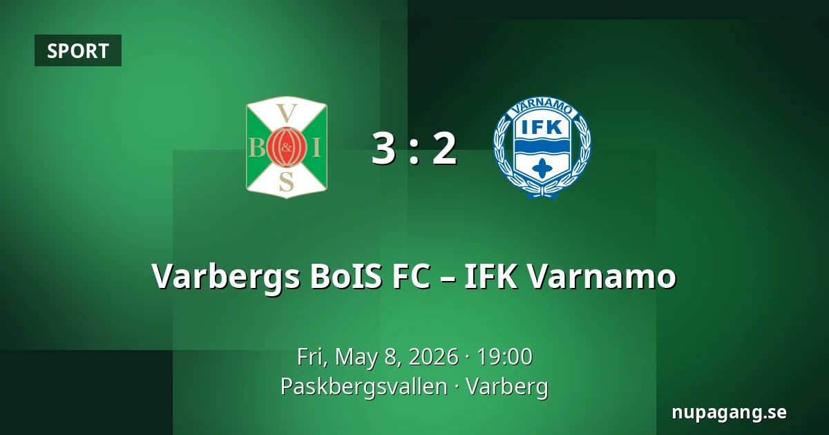Varbergs BoIS FC – IFK Varnamo — Paskbergsvallen, Varberg