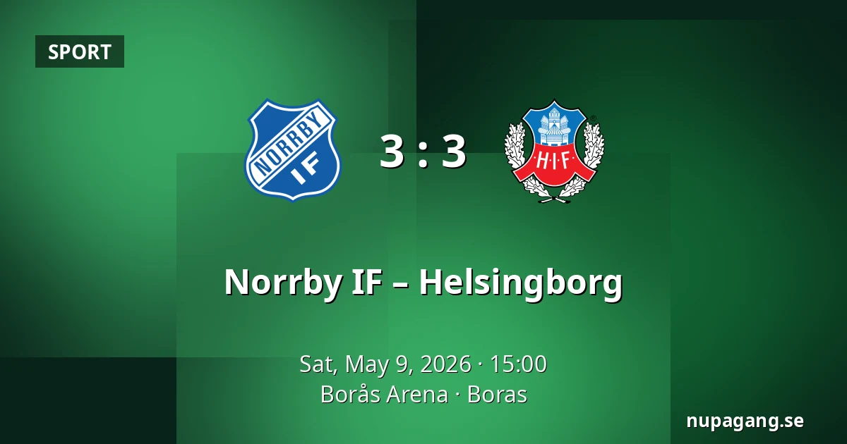 Norrby IF – Helsingborg — Borås Arena, Boras