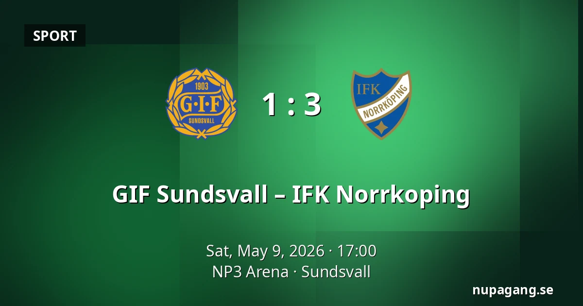 GIF Sundsvall – IFK Norrkoping — NP3 Arena, Sundsvall