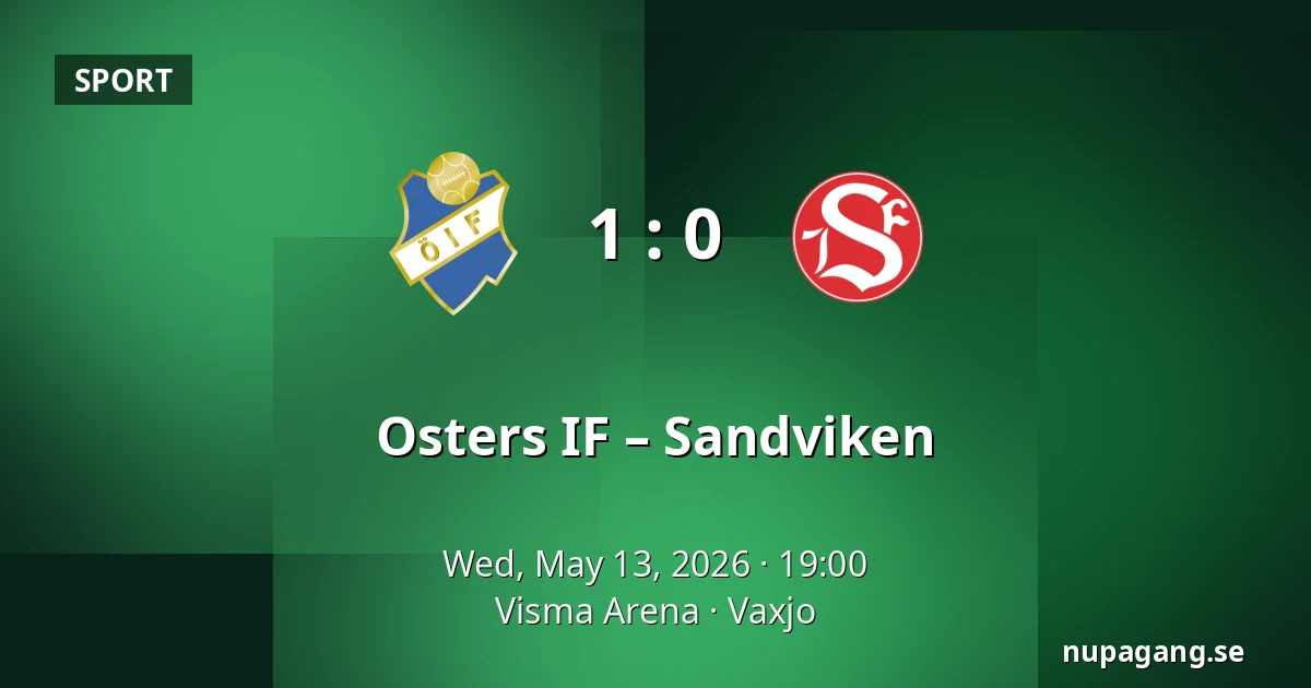 Osters IF – Sandviken — Visma Arena, Vaxjo