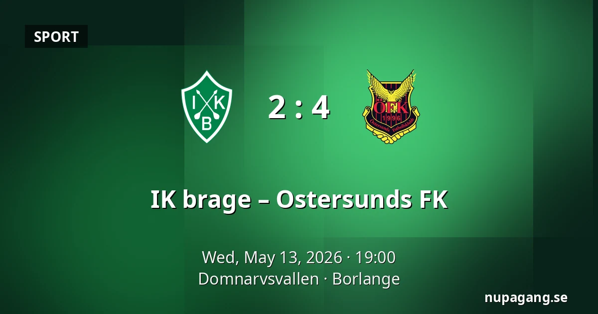 IK brage – Ostersunds FK — Domnarvsvallen, Borlange