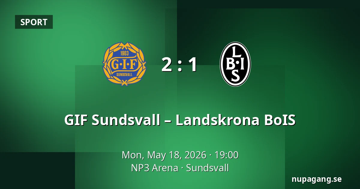 GIF Sundsvall – Landskrona BoIS — NP3 Arena, Sundsvall