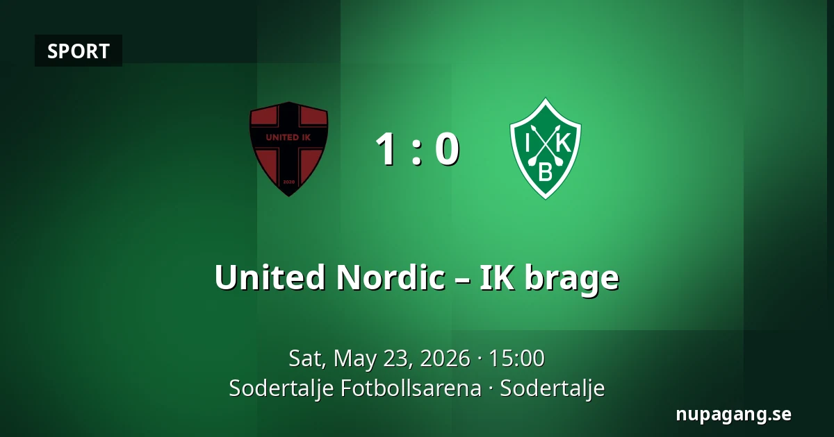 United Nordic – IK brage — Sodertalje Fotbollsarena, Sodertalje