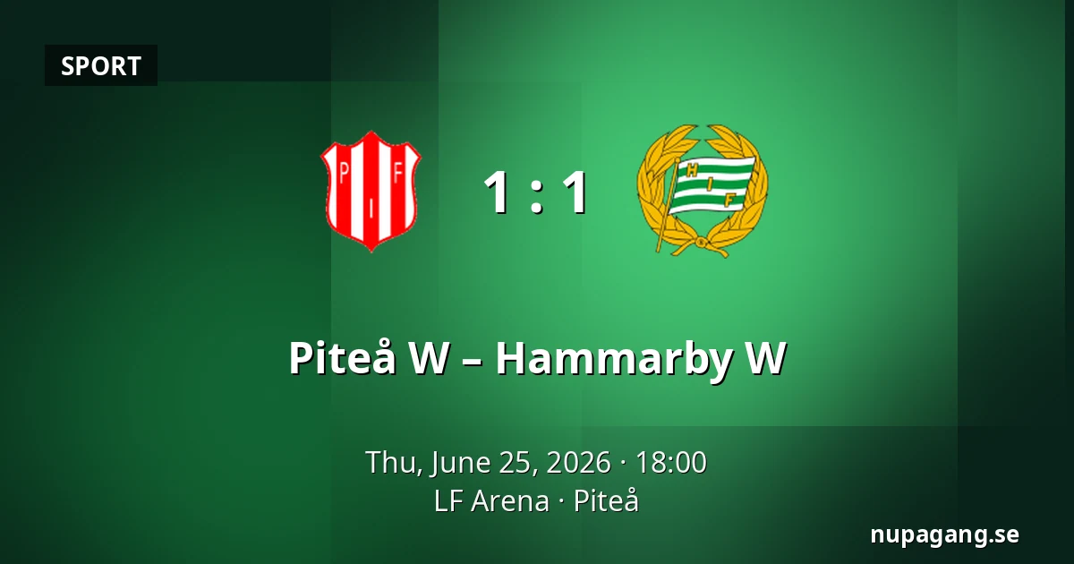 Piteå W – Hammarby W — LF Arena, Piteå