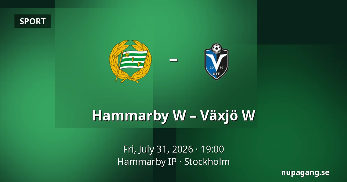 Hammarby W – Växjö W — Hammarby IP, Stockholm