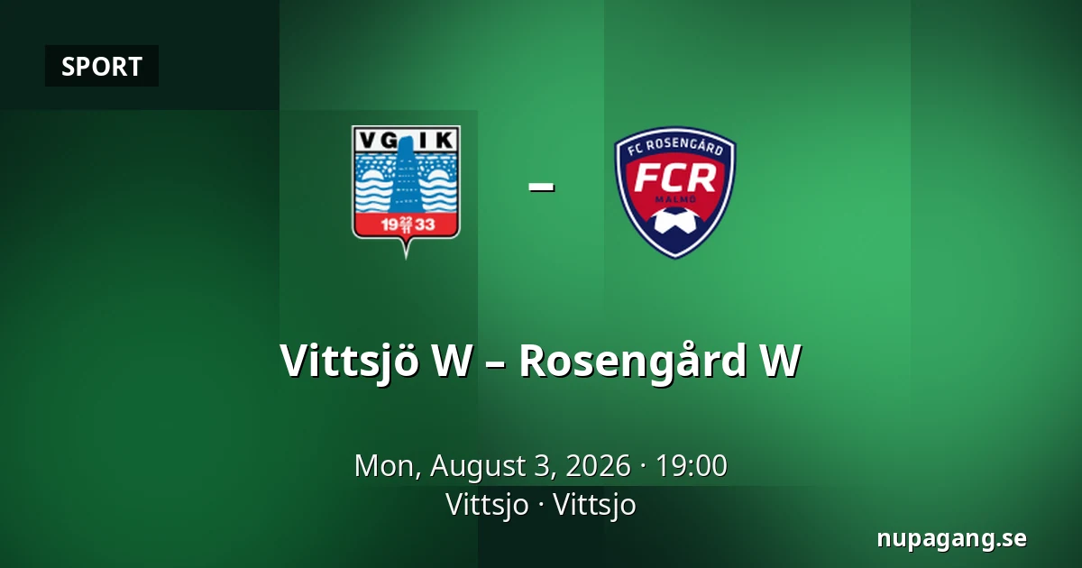 Vittsjö W – Rosengård W — Vittsjo, Vittsjo