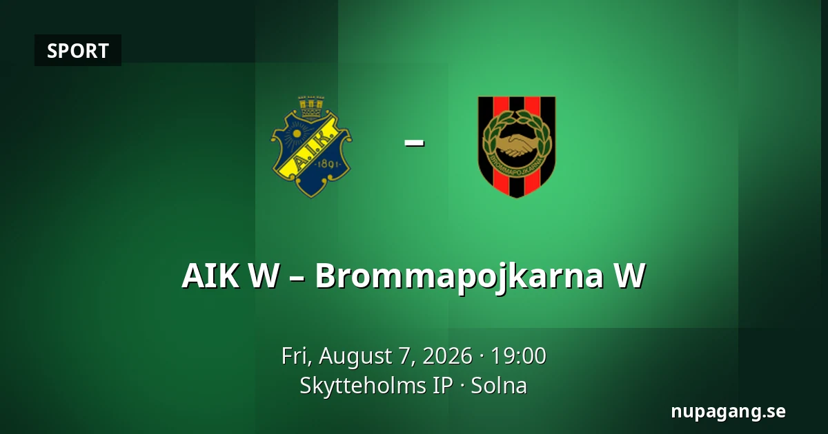 AIK W – Brommapojkarna W — Skytteholms IP, Solna