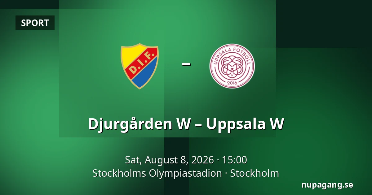 Djurgården W – Uppsala W — Stockholms Olympiastadion, Stockholm