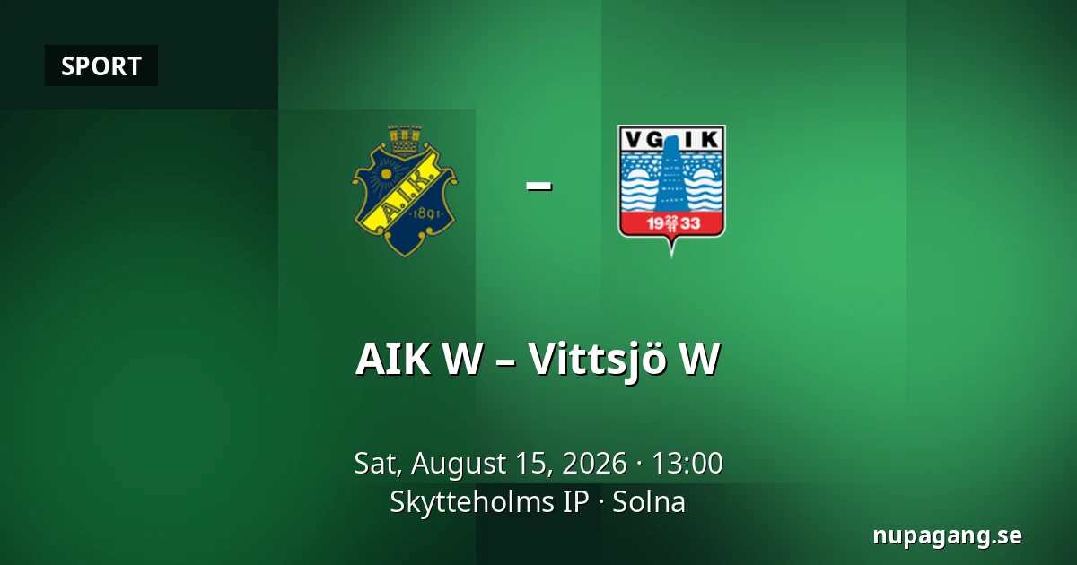 AIK W – Vittsjö W — Skytteholms IP, Solna