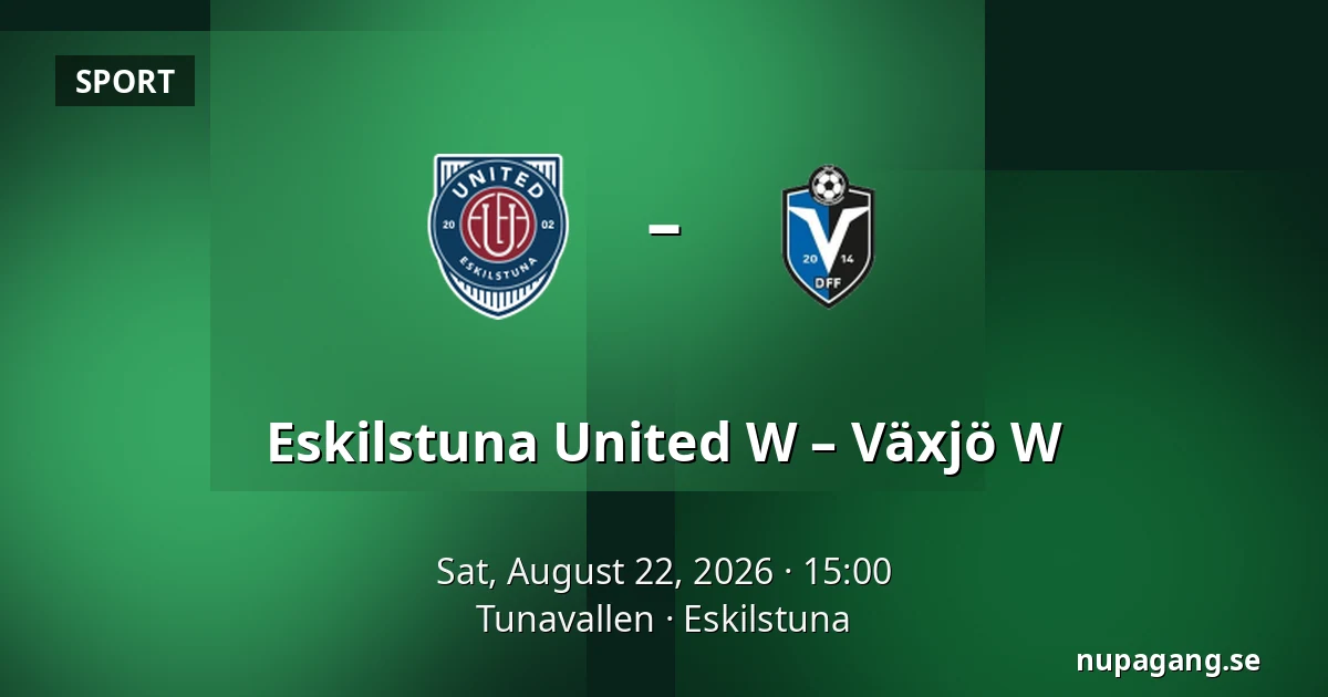 Eskilstuna United W – Växjö W — Tunavallen, Eskilstuna