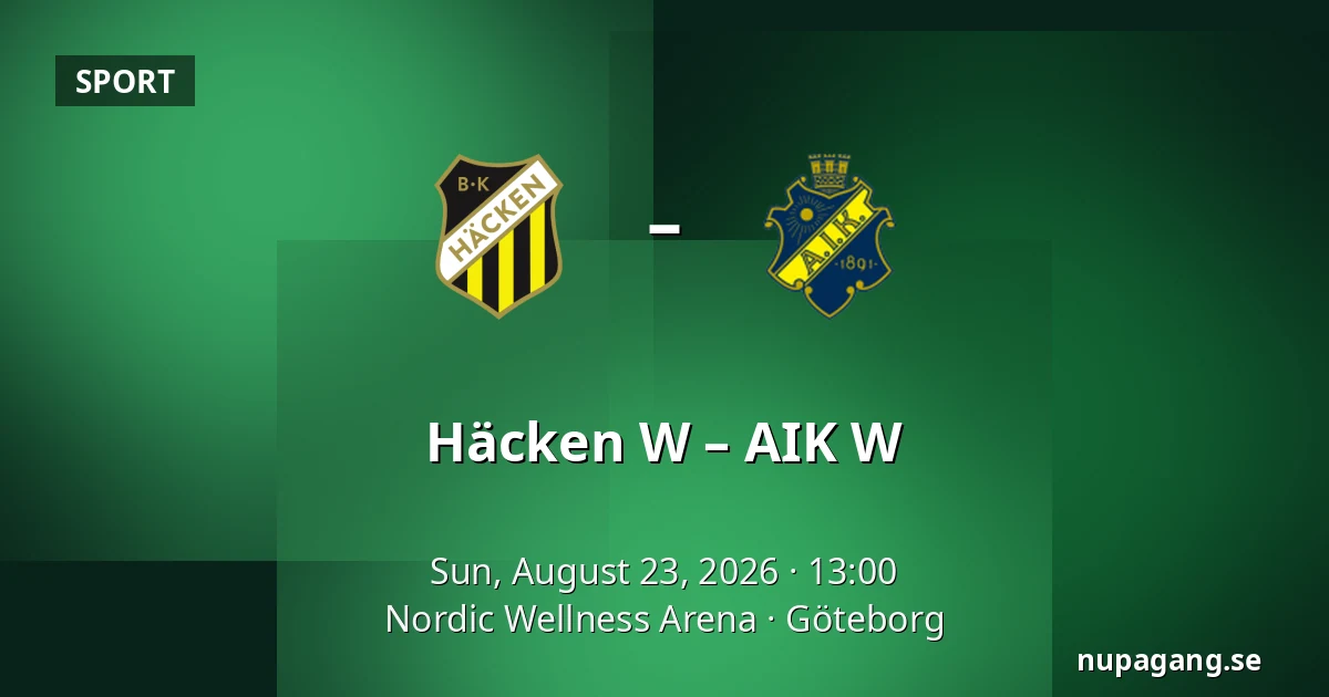 Häcken W – AIK W — Nordic Wellness Arena, Gothenburg