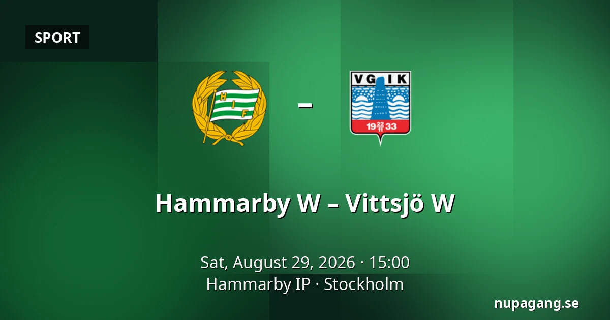 Hammarby W – Vittsjö W — Hammarby IP, Stockholm